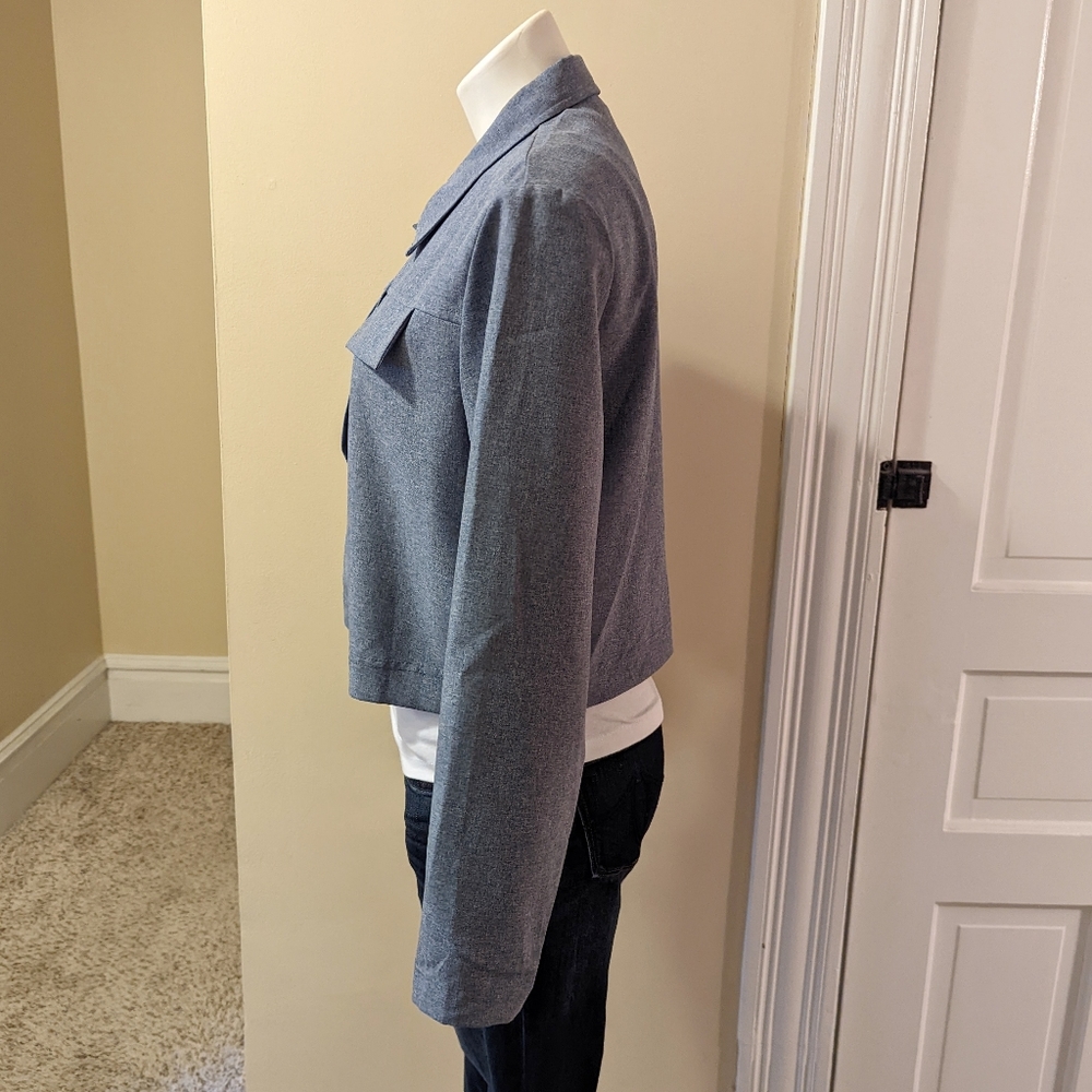 Vintage Basic Editions Blue Light Button Down Jac… - image 3